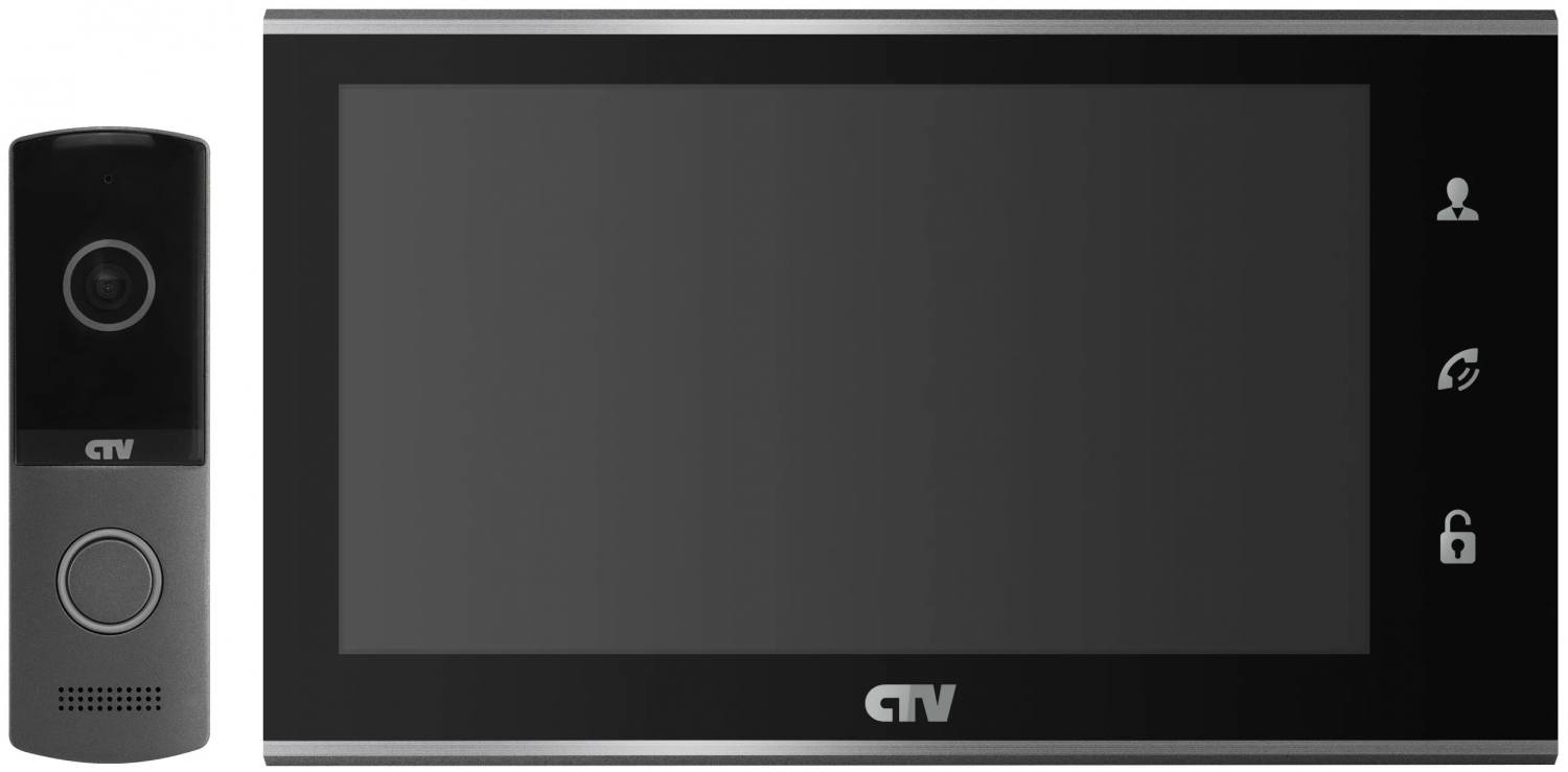Видеодомофон для квартиры комплект CTV-DP2702MD (Черный)  в .