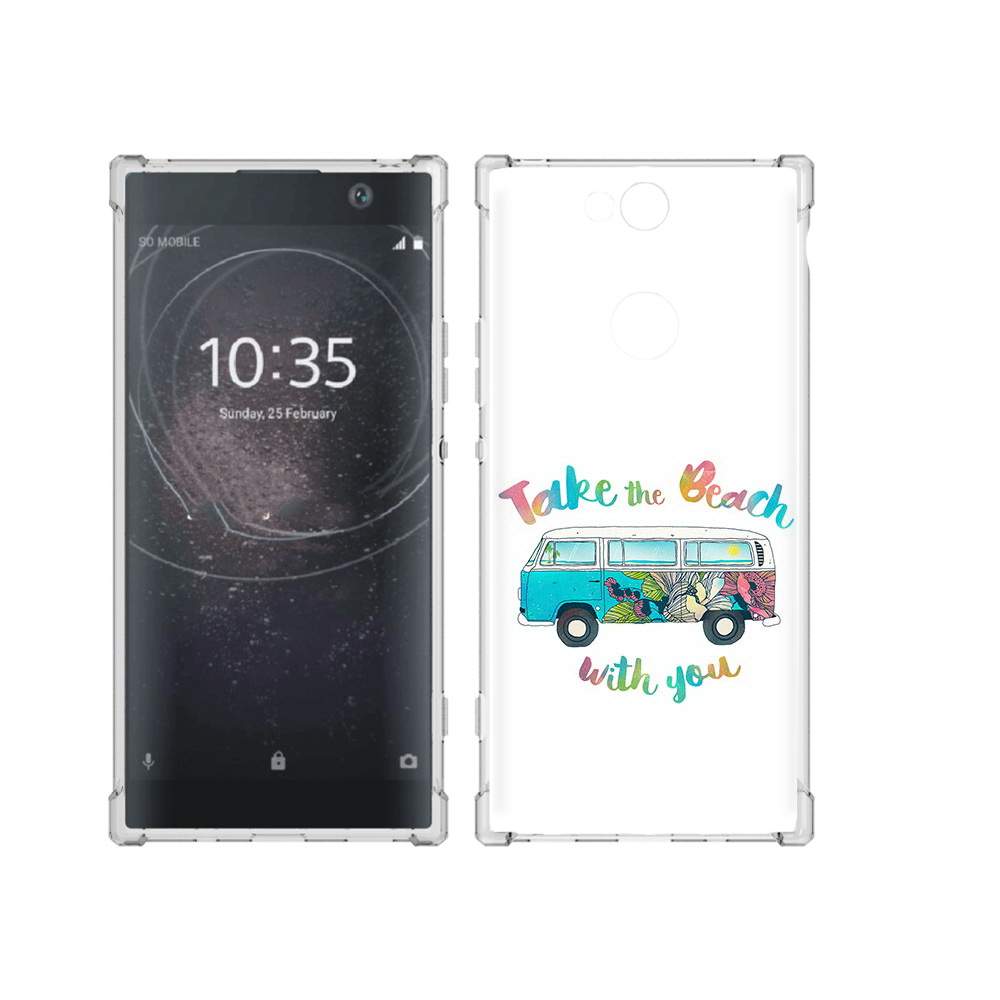 Чехол MyPads Tocco для Sony Xperia XA2 Plus Хиппи автобус, купить в Москве,  цены в интернет-магазинах на Мегамаркет