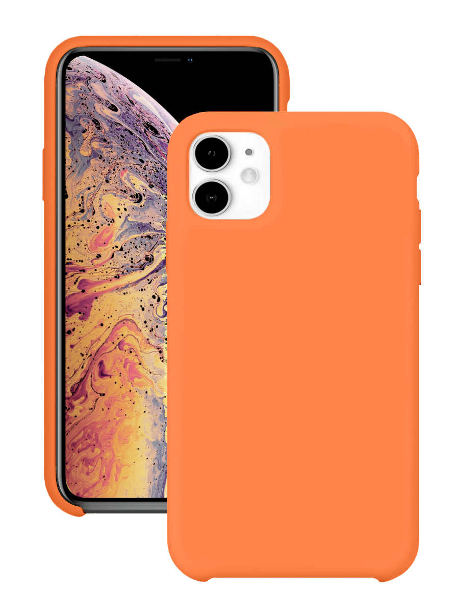 Чехол Pastila для iPhone 11 Silicone Case Оранжевый, купить в Москве, цены  в интернет-магазинах на Мегамаркет