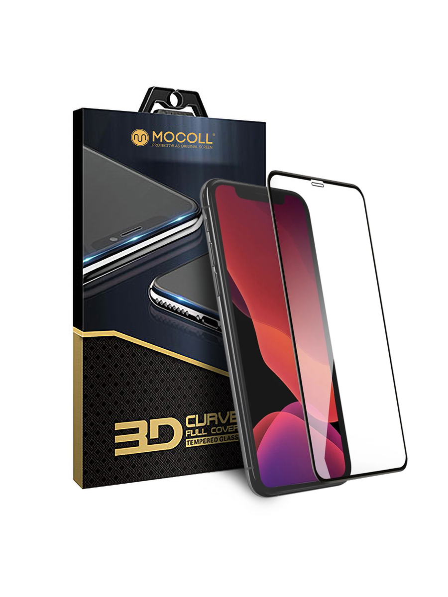 Защитное стекло MOCOLL полноразмерное 3D для iPhone XR / 11 Черное (серия  Black Diamond) – купить в Москве, цены в интернет-магазинах на Мегамаркет