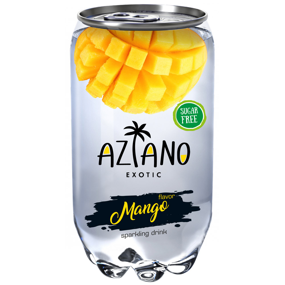 Купить напиток Aziano Mango газированный без сахара 350 мл, цены на  Мегамаркет | Артикул: 100030011447