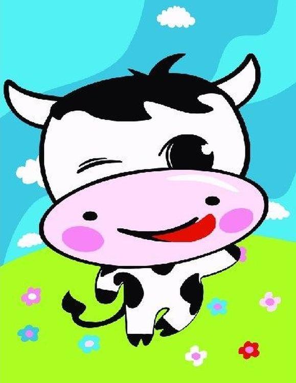 Купить картина по номерам Paintboy Веселая корова, 20x30 см, цены на  Мегамаркет | Артикул: 600000325463
