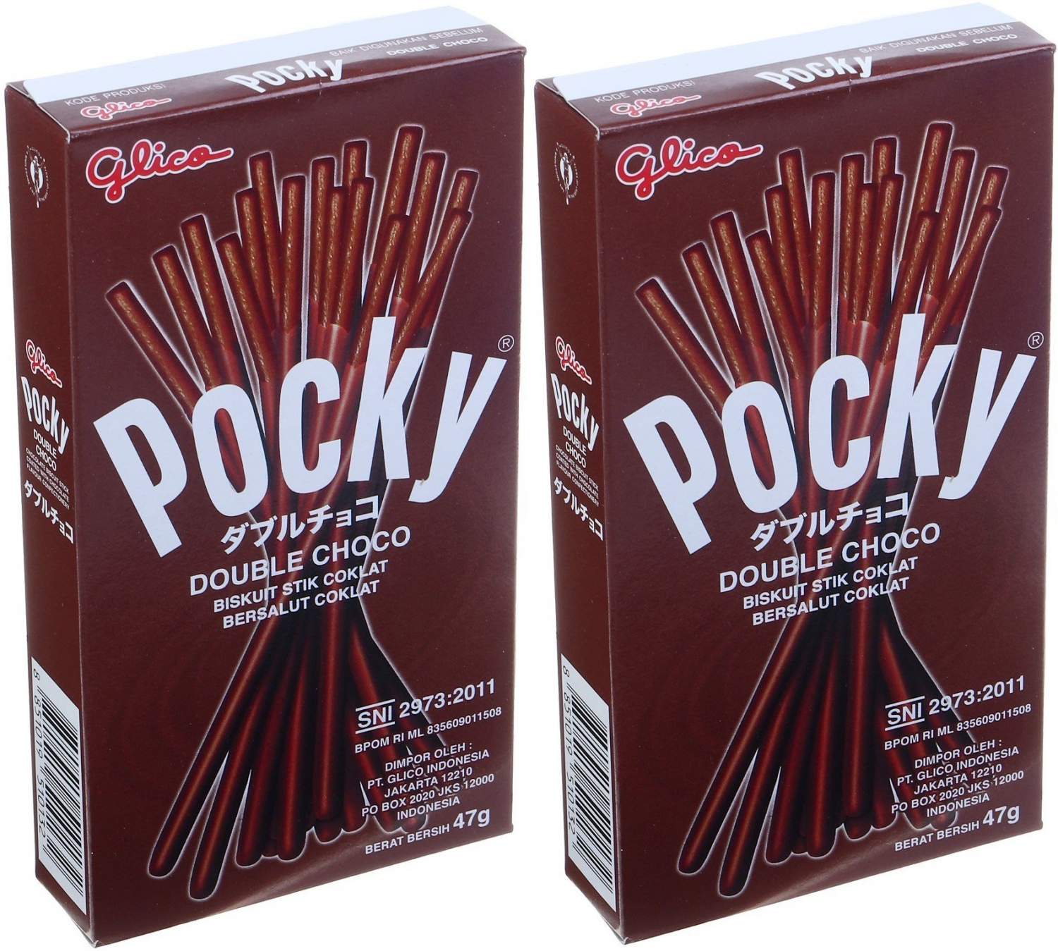 Шоколадные палочки Pocky Double Choco, Покки Дабл Чоко, 2 шт х 47 г –  купить в Москве, цены в интернет-магазинах на Мегамаркет