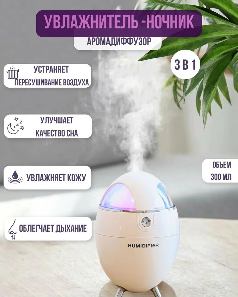 Воздухоувлажнитель Humidifier Y18 белый – купить в Москве, цены в  интернет-магазинах на Мегамаркет