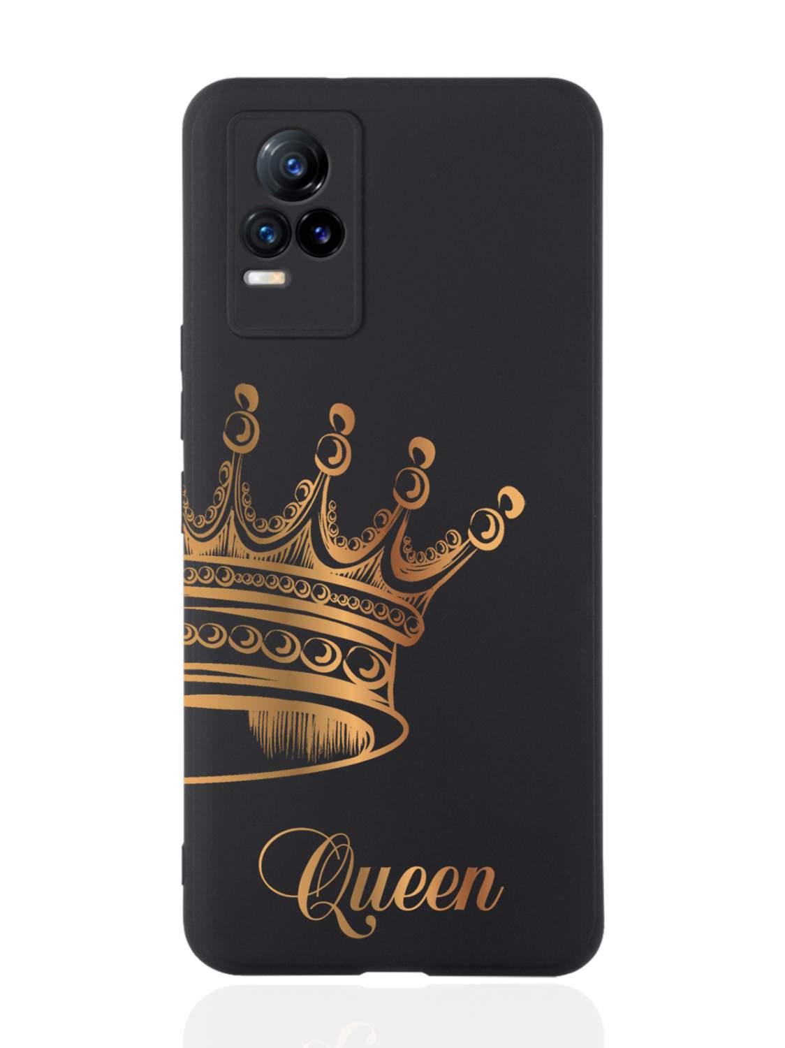 Чехол MustHaveCase для Vivo V21e Парный чехол корона Queen черный, купить в  Москве, цены в интернет-магазинах на Мегамаркет