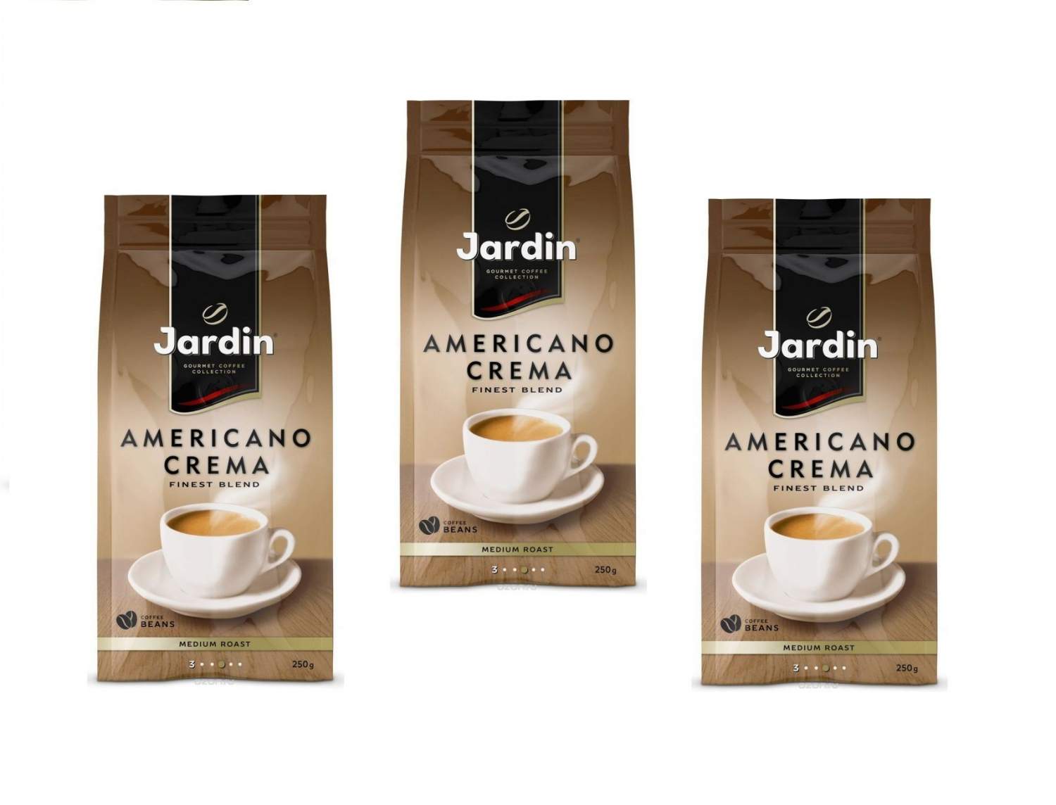 Купить кофе в зернах Jardin Americano Crema, 250 г х 3 шт, цены на  Мегамаркет | Артикул: 600011929215