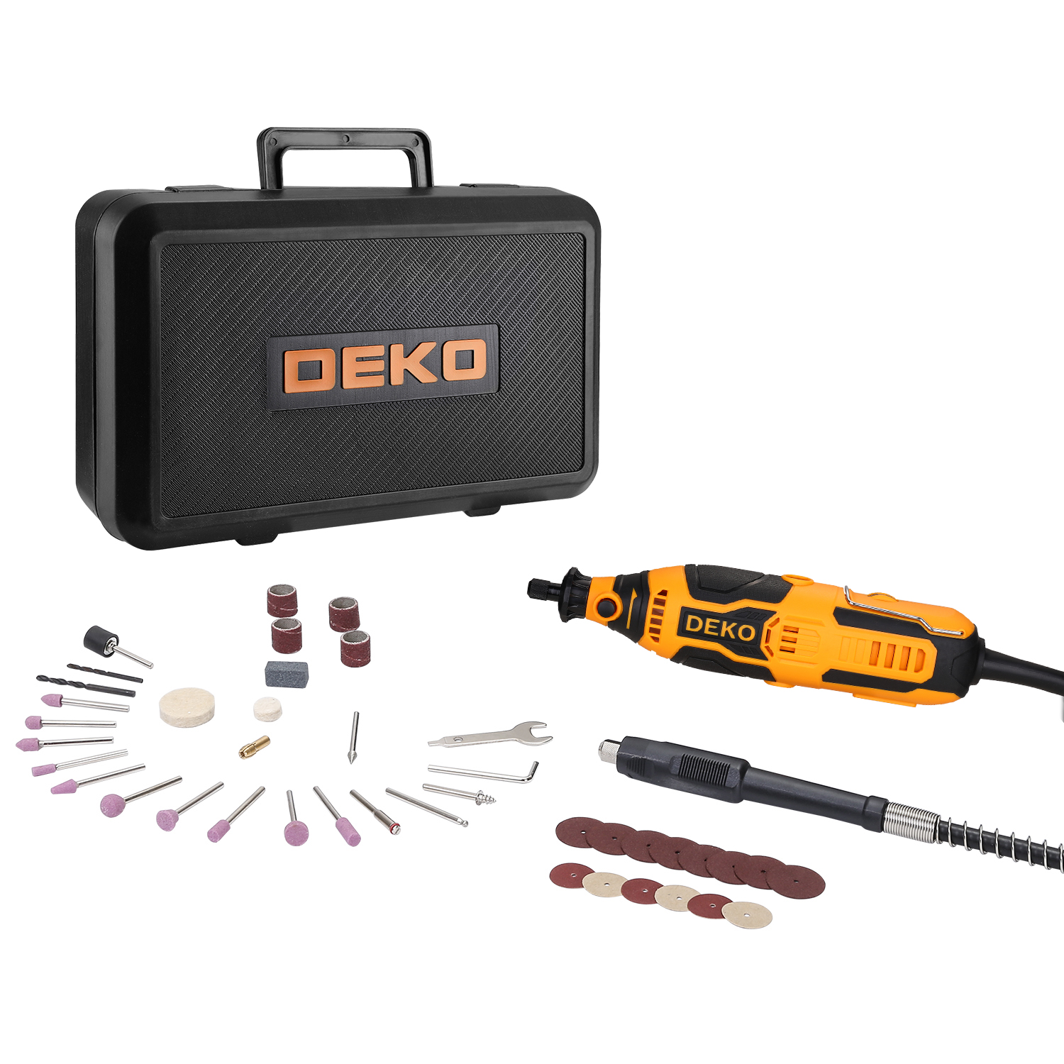 Электрический гравер в наборе Deko DKRT200E 43 tools + case 063-1411 -  отзывы покупателей на Мегамаркет | 600002736021