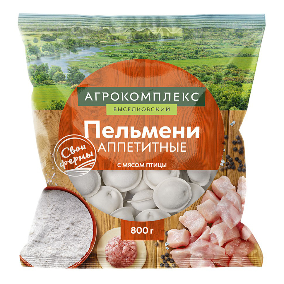 Купить пельмени Агрокомплекс Аппетитные с мясом птицы 800 г, цены на  Мегамаркет | Артикул: 100048673820