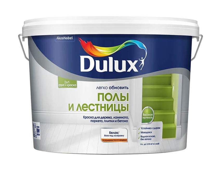 Краска Dulux Полы и лестницы, база BW, 9 л купить в интернет-магазине ...