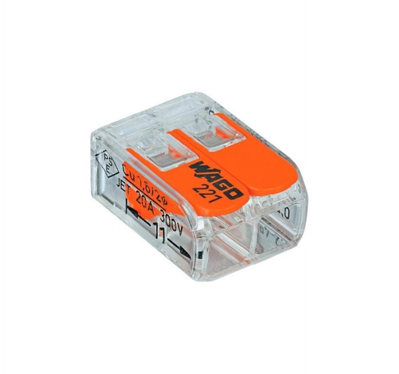 Клемма WAGO 2-х проводная 221-412 20 шт купить в интернет-магазине ...