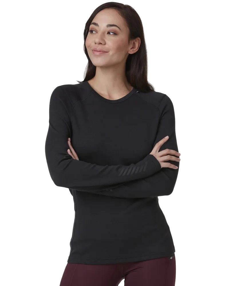 Лонгслив-термобелье Helly Hansen W LIFA MERINO MIDWEIGHT CREW 1/2 дляженщин, M, чёрная - купить в Москве, цены на Мегамаркет