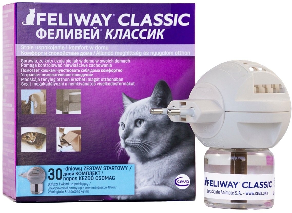 Модулятор поведения для кошек Сева Feliway Classic флакон+дифузор 48мл -  отзывы покупателей на маркетплейсе Мегамаркет | Артикул товара:100001281848