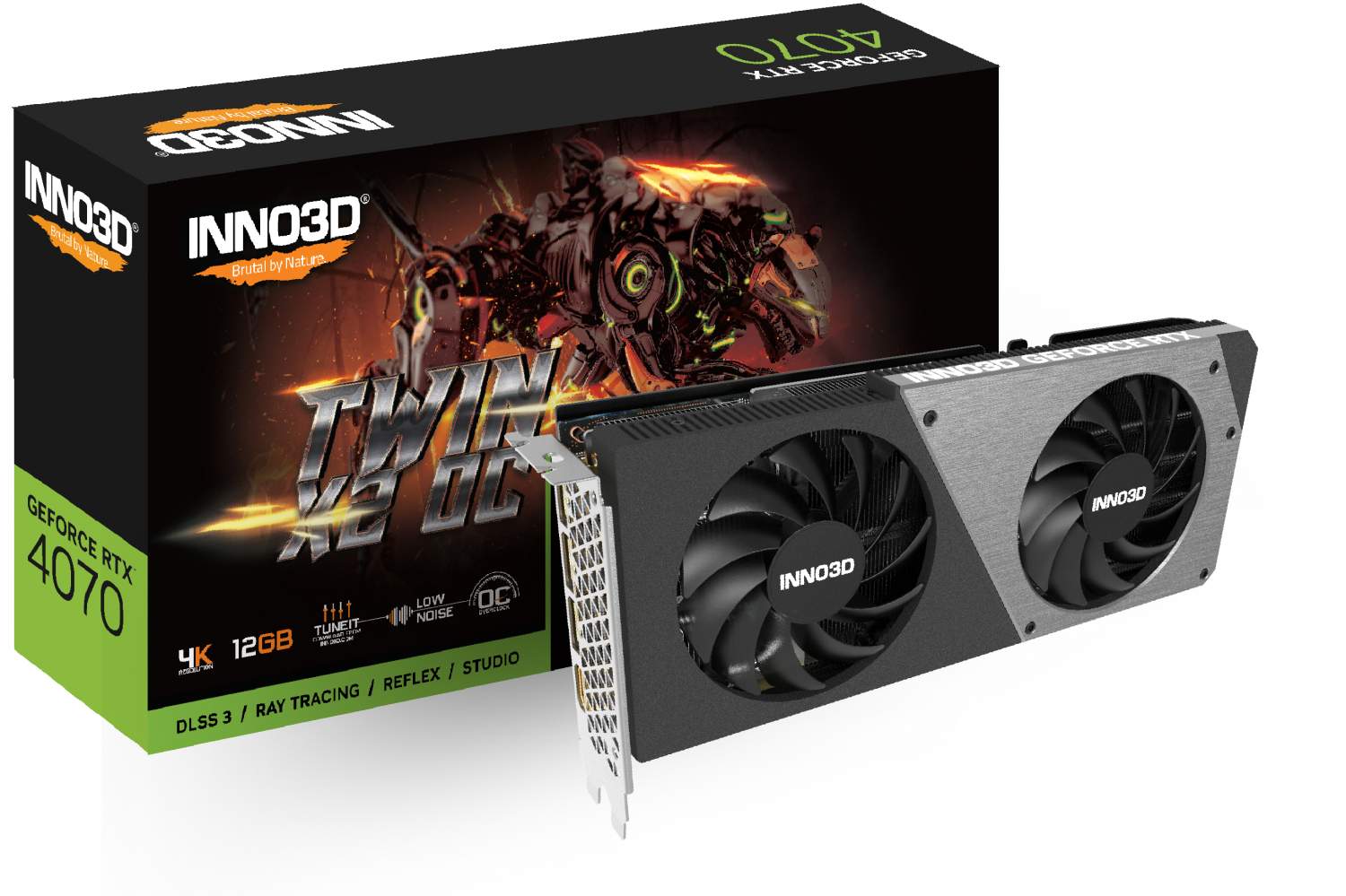 Видеокарта Inno3D GeForce RTX 4070 TWIN X2 OC - отзывы покупателей на  маркетплейсе Мегамаркет | Артикул: 100051294645