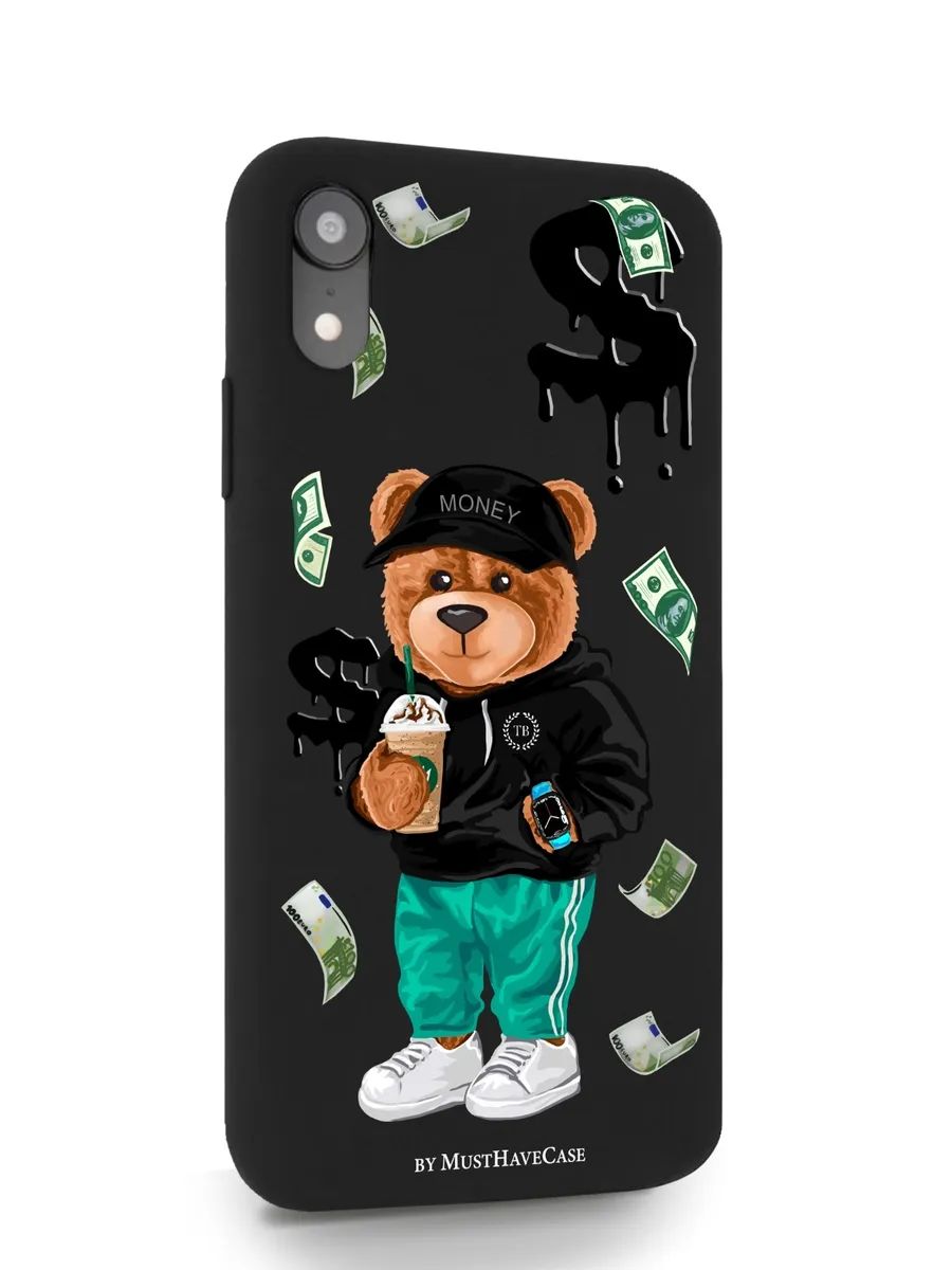 Чехол прозрачный Print Bear Stuff для iPhone 13 Мишка с кубком