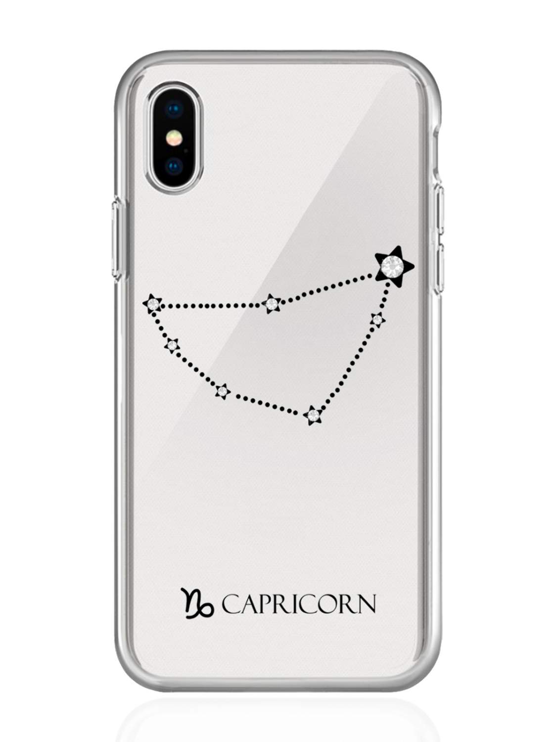 Чехол с инкрустацией кристаллами Lux для iPhone X/XS Козерог Capricorn,  купить в Москве, цены в интернет-магазинах на Мегамаркет