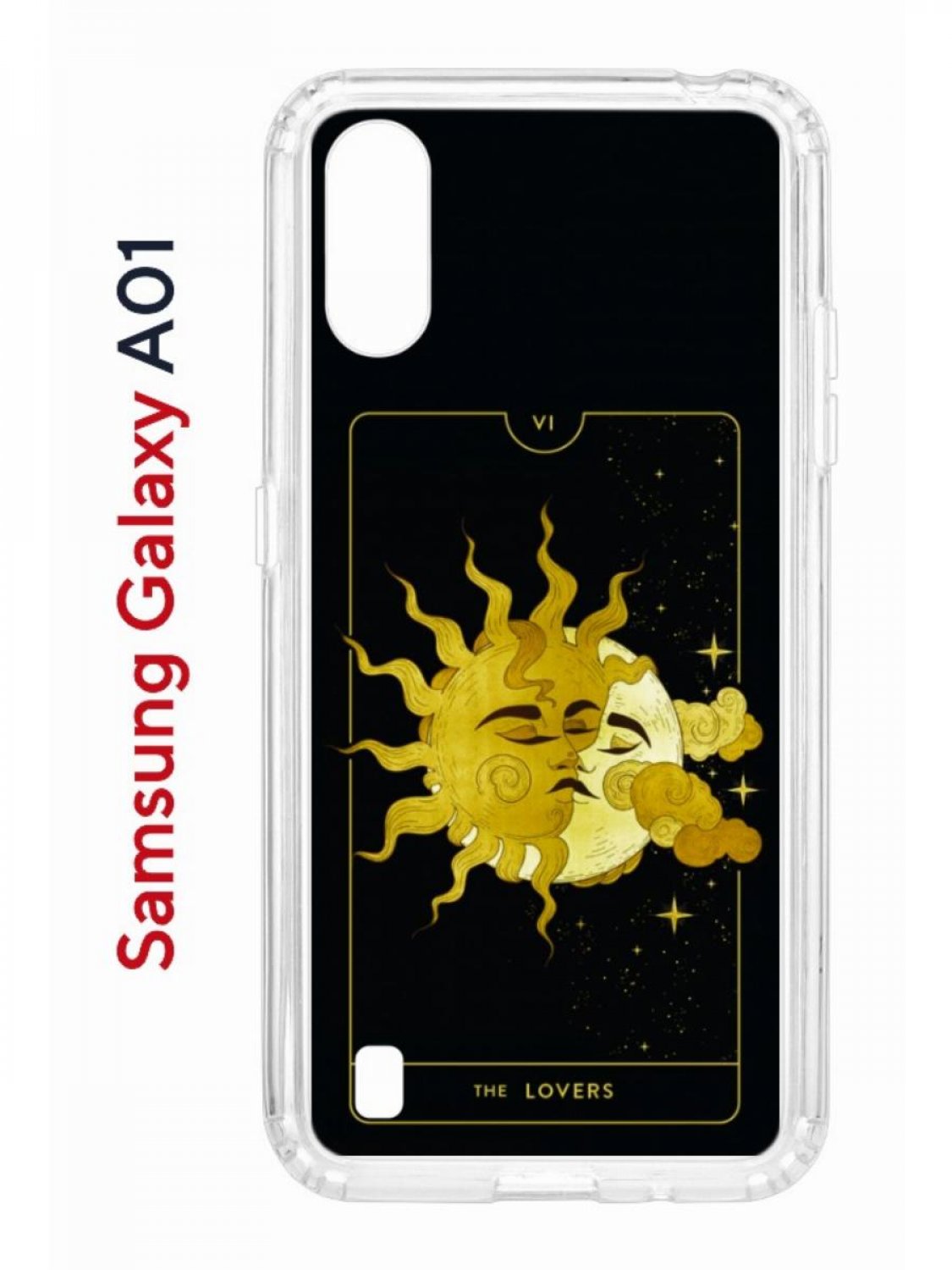 Чехол на Samsung Galaxy A01/A015 Kruche Print Tarot Lovers, противоударный  бампер, купить в Москве, цены в интернет-магазинах на Мегамаркет