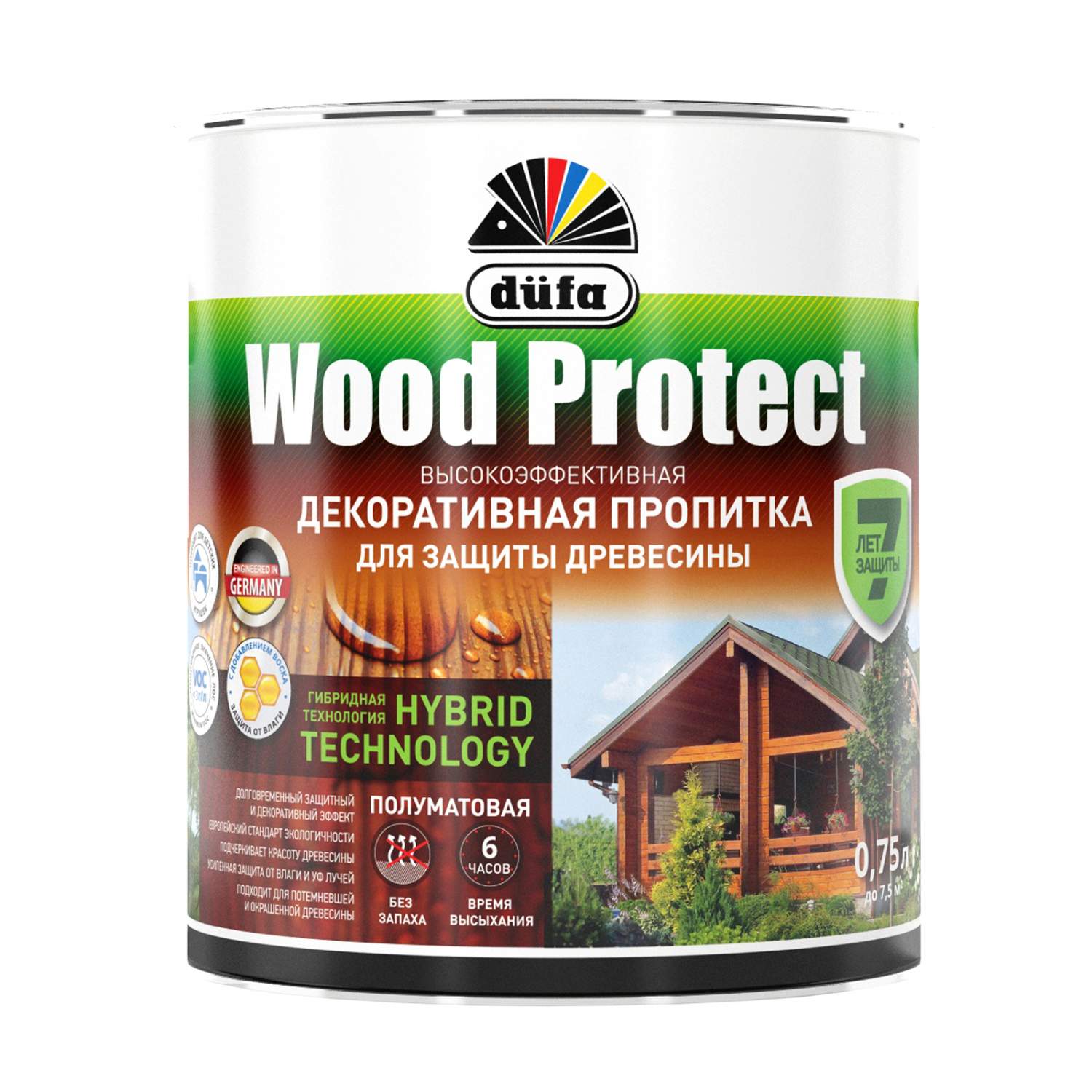 Пропитка для древесины Dufa Wood Protect палисандр, 750 мл - отзывы  покупателей на Мегамаркет | 600003753275