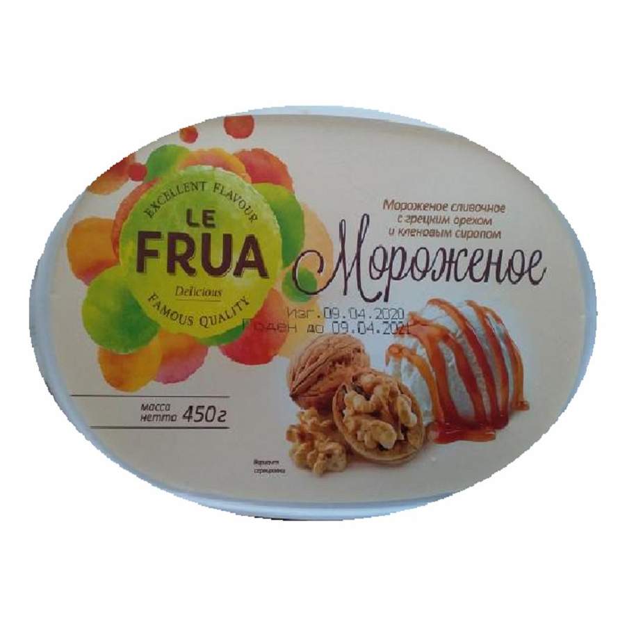 Купить мороженое Le frua с грецким орехом и кленовым сиропом 450 г, цены на  Мегамаркет | Артикул: 100032484332