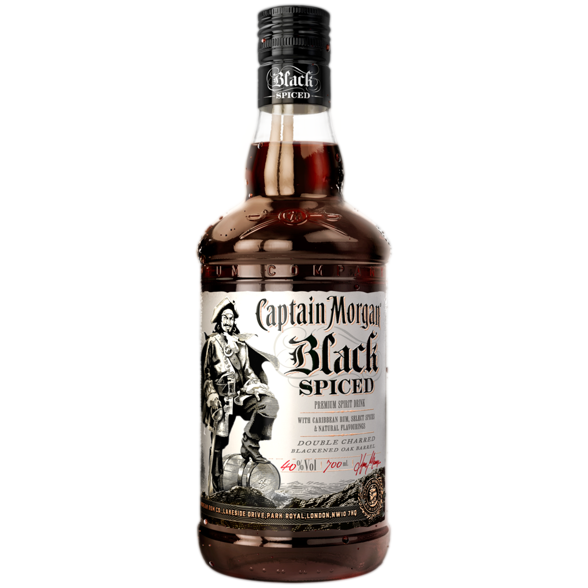 капитан морган черный пряный 0.7, ром captain morgan black spiced, ром captain morgan black spiced, 0.7 л, капитан морган блэк спайсед 0.7