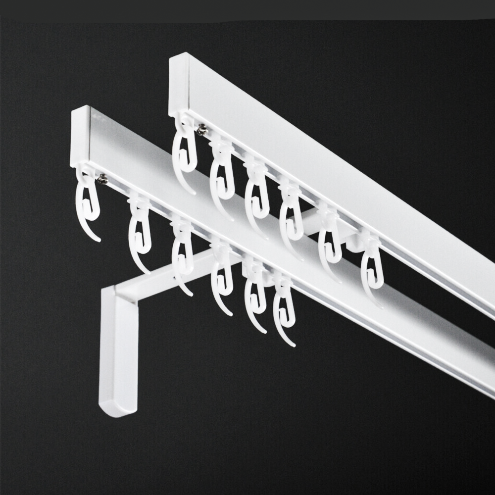 240. карниз симпл потолочный алюминиевый. карниз симпл 2-х рядный. карниз алюминиевый двухрядный. ал-98пм 2,5м.