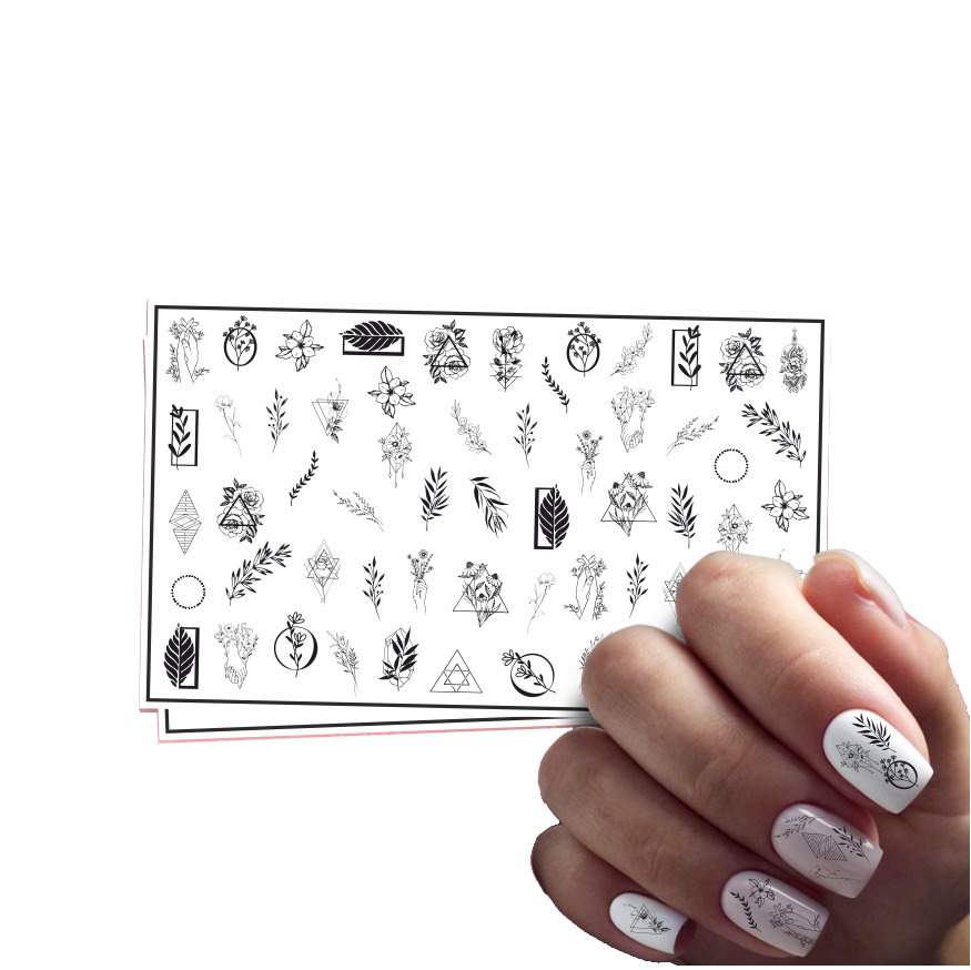 Наклейки на ногти — как наклеить, виды слайдеров: водные, 3d, китайские, 50 фото