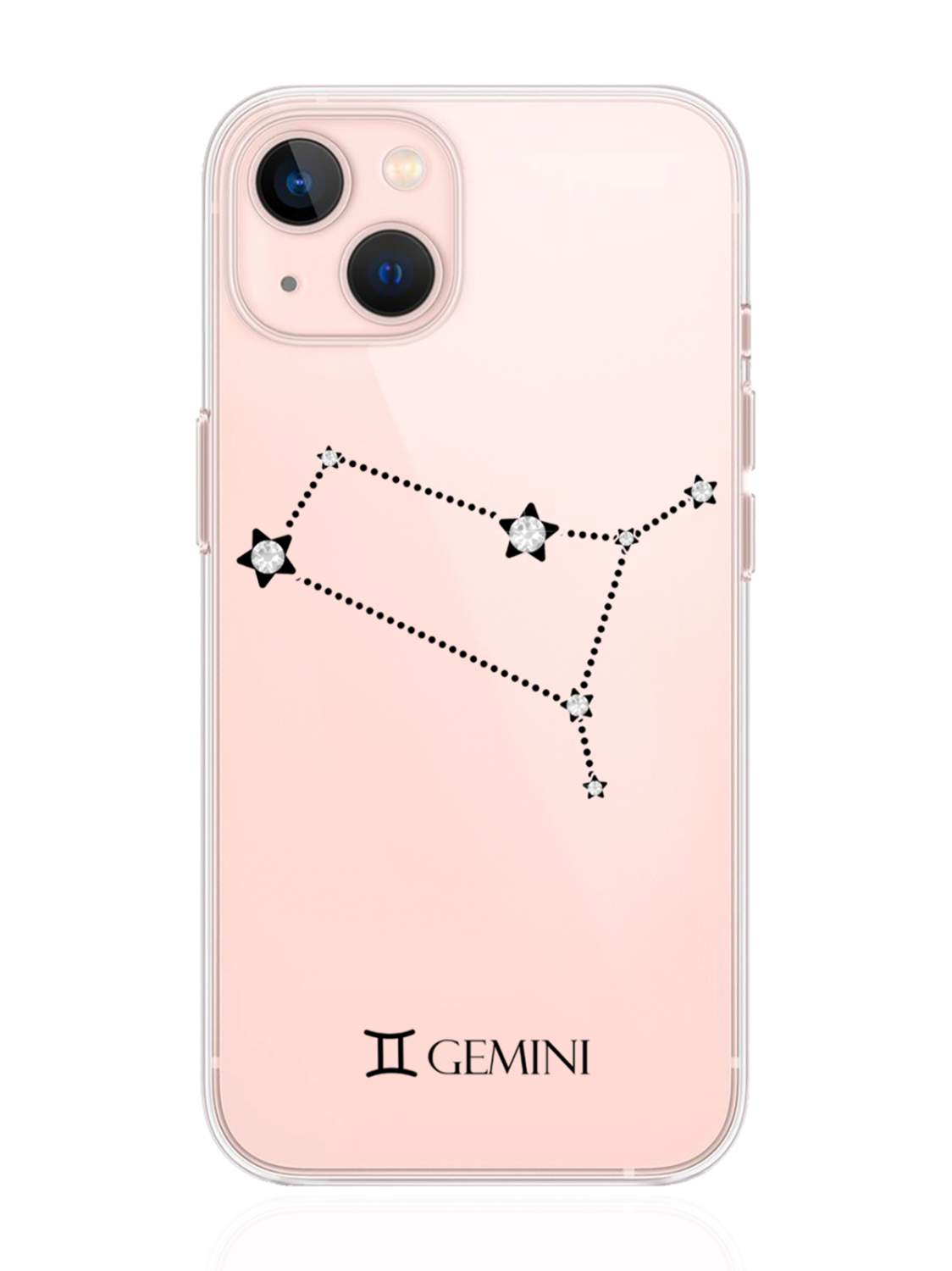 Чехол с инкрустацией кристаллами Lux для iPhone 13 Близнецы Gemini, купить  в Москве, цены в интернет-магазинах на Мегамаркет