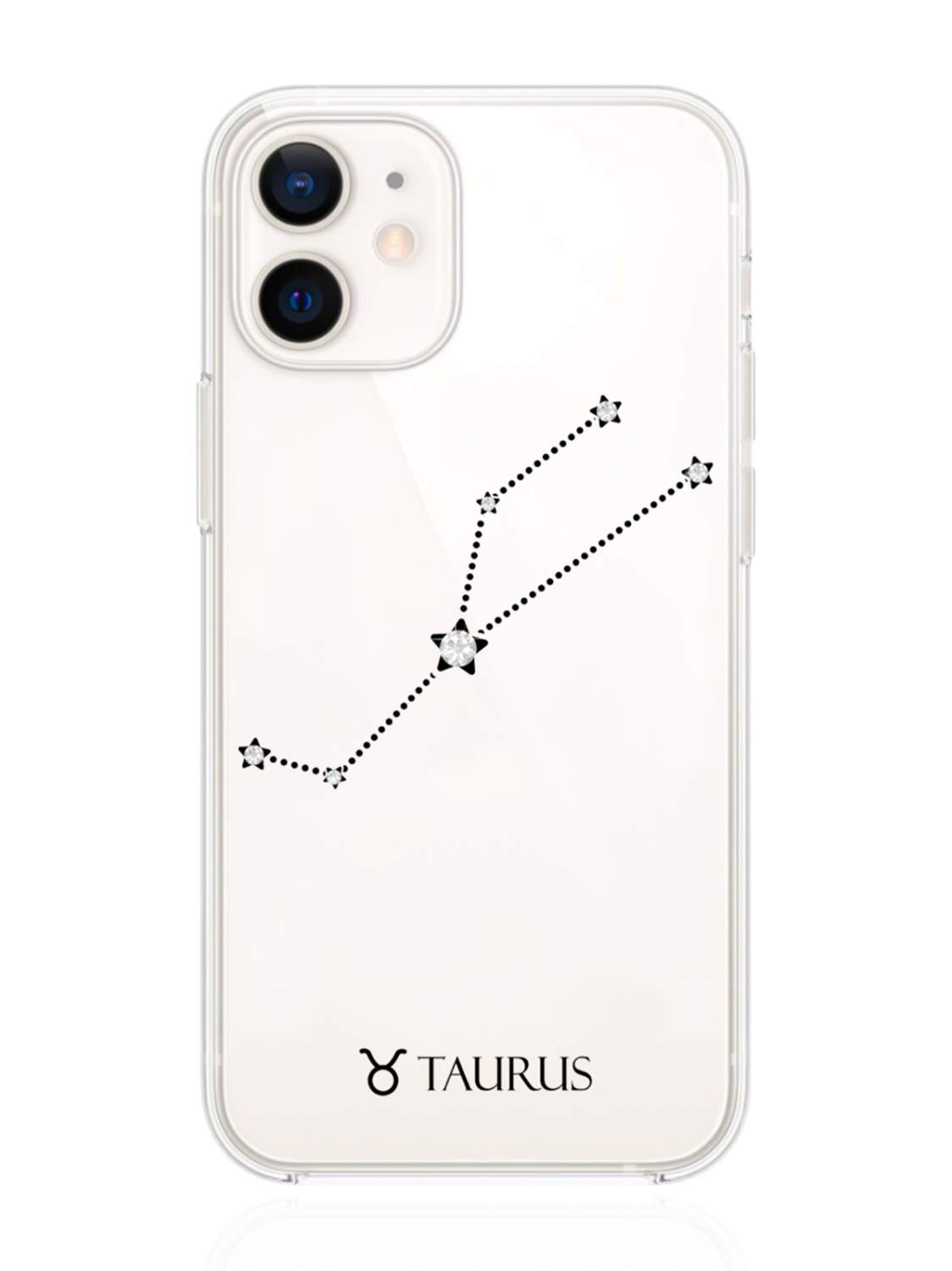 Чехол с инкрустацией кристаллами Lux для iPhone 12 Mini Телец Taurus,  купить в Москве, цены в интернет-магазинах на Мегамаркет