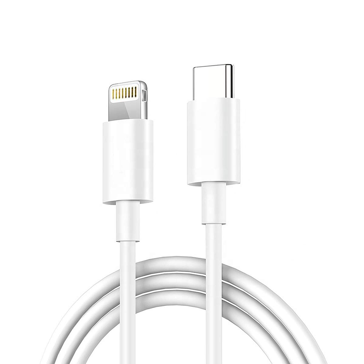 Кабель USB Type-C - Lightning 1м, Data Cable PD 20W белый, купить в Москве,  цены в интернет-магазинах на Мегамаркет