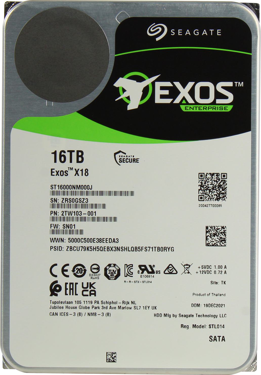 Жесткий диск Seagate ST16000NM000J Exos X18 - купить в Москве, цены в  интернет-магазинах Мегамаркет