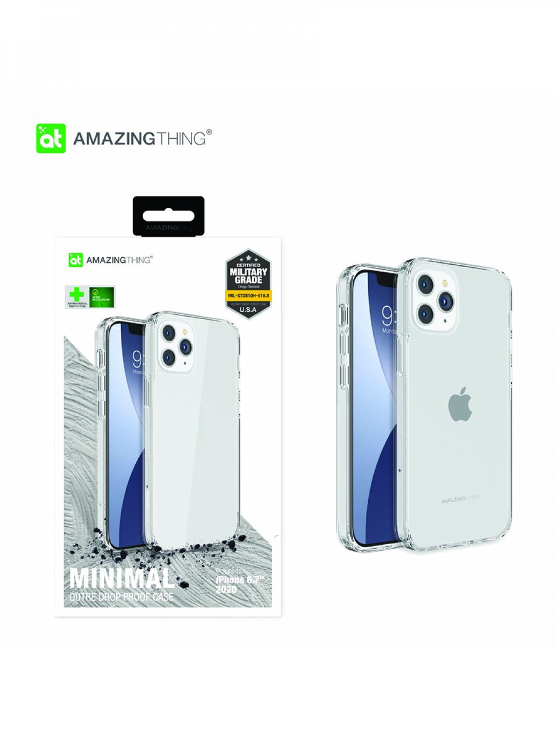 Чехол для Apple iPhone 12 Pro Max Amazingthing Military Grade Anti -  microbial Crystal, купить в Москве, цены в интернет-магазинах на Мегамаркет