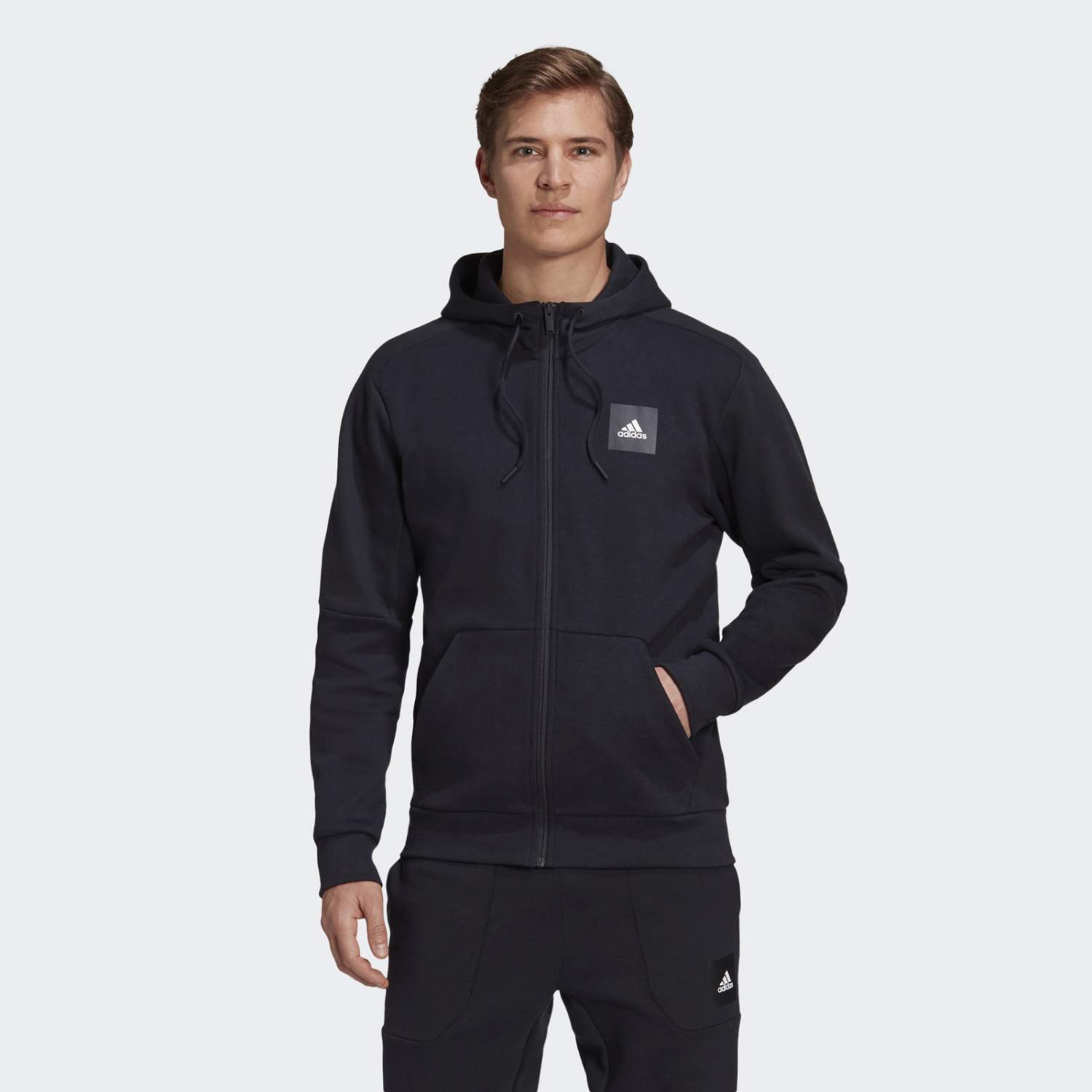 Толстовка мужская Adidas FR7158 черная M - купить в Москве, цены на  СберМегаМаркет