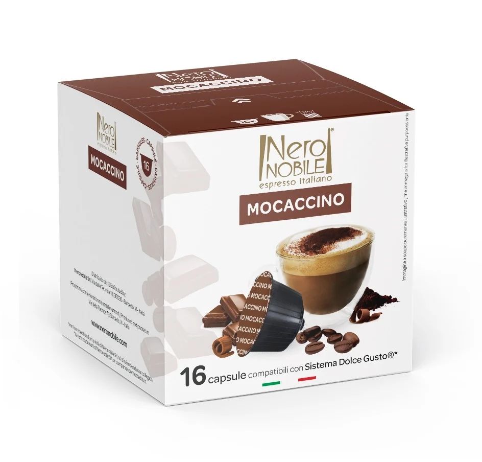 Купить кофе в капсулах Neronobile Mocaccino, для кофемашин Dolce Gusto, 16  шт., цены на Мегамаркет | Артикул: 100047897885