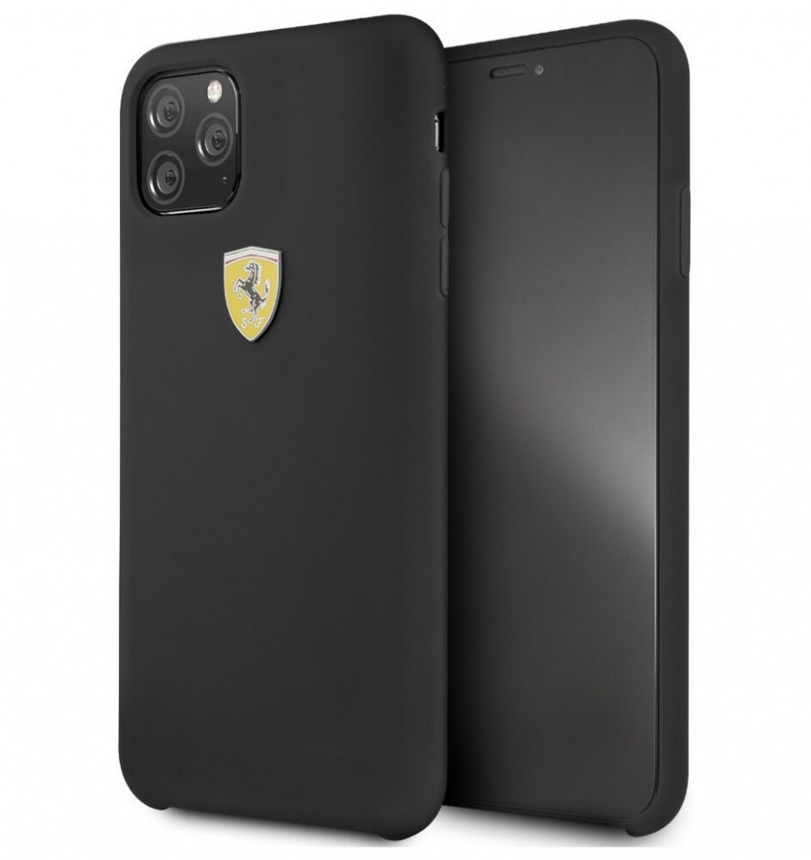 Чехол CG Mobile Ferrari On-Track SF Silicone iPhone 11 Pro Max Черный,  купить в Москве, цены в интернет-магазинах на Мегамаркет