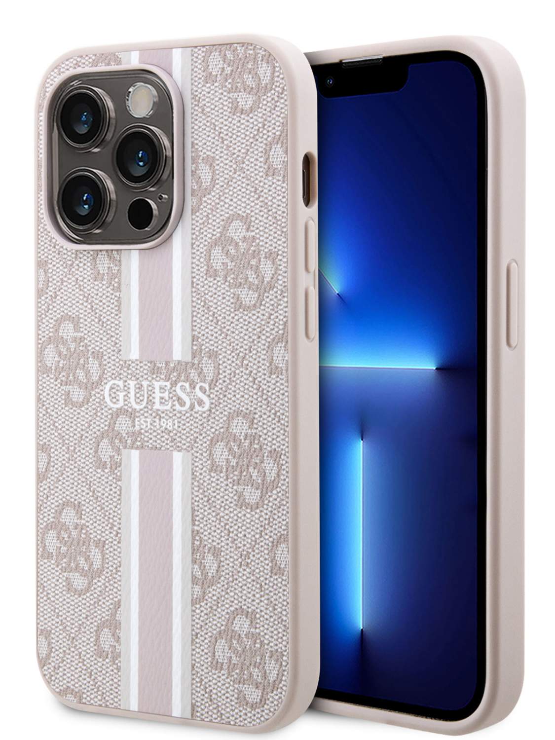 Чехол Guess для iPhone 14 Pro Max из экокожи с MagSafe розовый, купить в  Москве, цены в интернет-магазинах на Мегамаркет