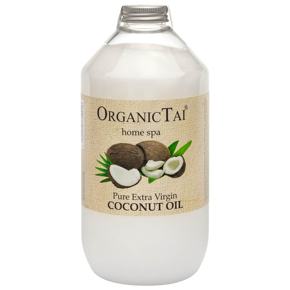 Кокосовое масло для тела, лица и волос массажное от растяжек, целлюлита  Organic Tai 1000мл – купить в Москве, цены в интернет-магазинах на  Мегамаркет