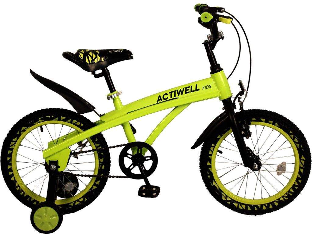 Купить велосипед Actiwell KID-ST16SP желтый, цены на Мегамаркет | Артикул:  100029754260