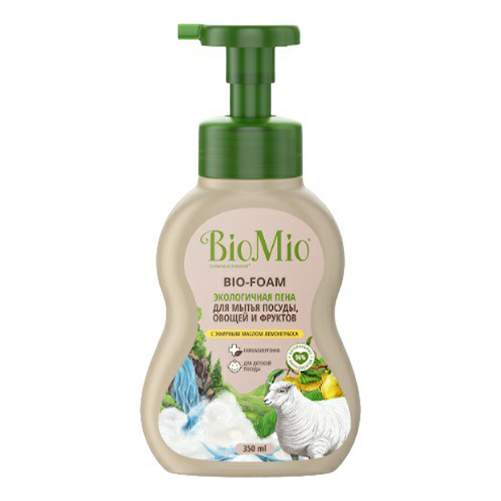 Пена Bio Mio Bio-Foam с эфирным маслом лемонграсса для мытья посуды 350 ...
