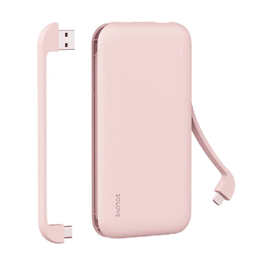 Внешний аккумулятор Power Bank Xiaomi (Mi) SOLOVE 10000mAh, розовый -  купить в Москве, цены в интернет-магазинах Мегамаркет