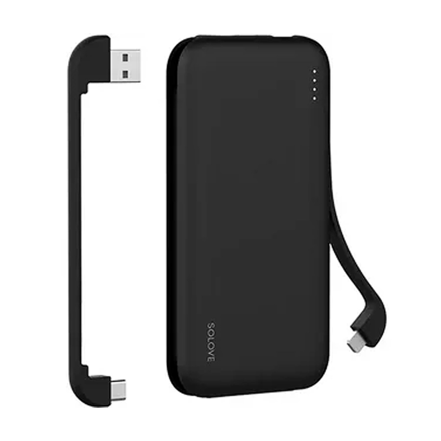 Внешний аккумулятор Power Bank Xiaomi (Mi) SOLOVE 10000mAh, черный - купить  в Москве, цены в интернет-магазинах Мегамаркет