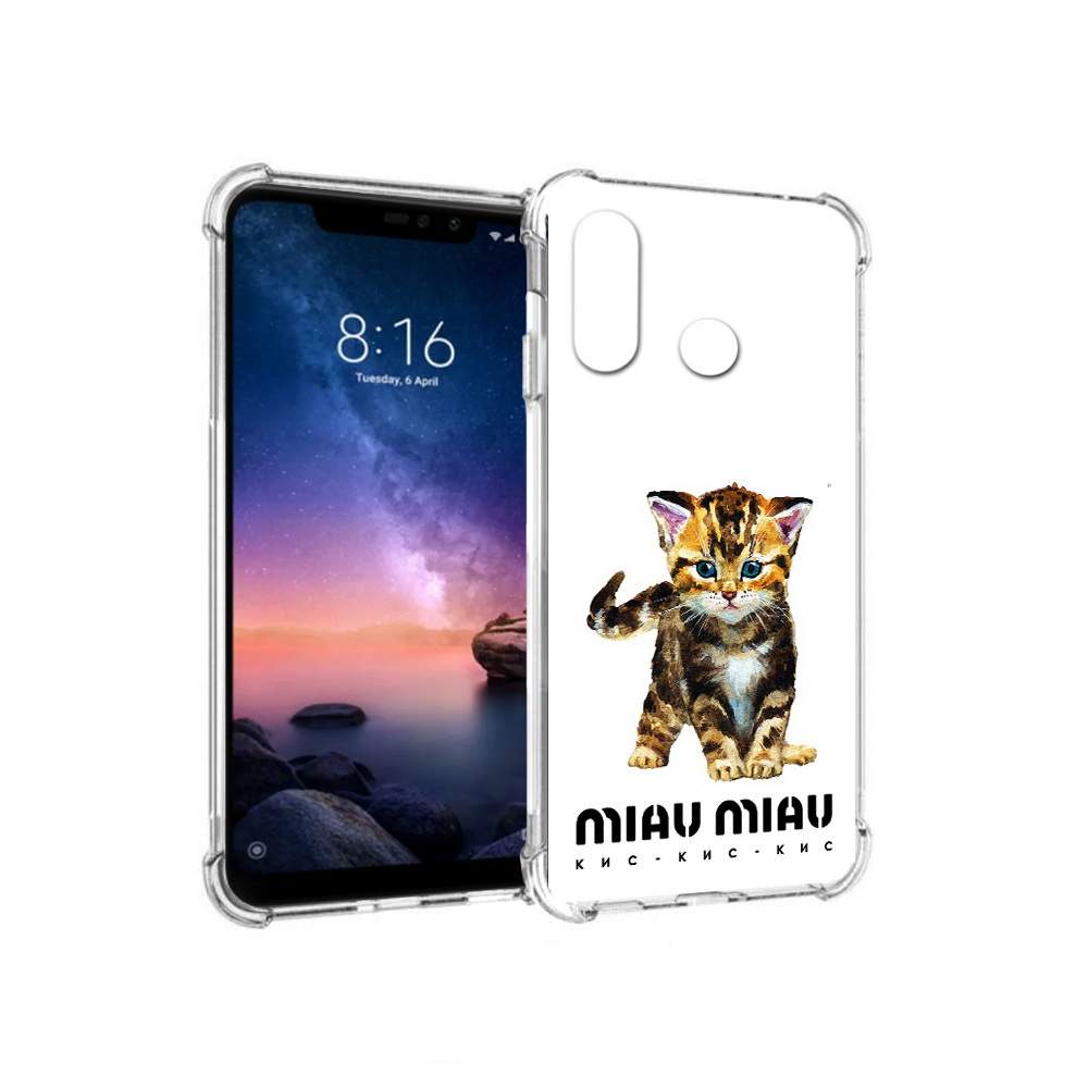 Чехол MyPads Tocco для Xiaomi Redmi Note 6 Бренд miau miau  (PT118671.310.34), купить в Москве, цены в интернет-магазинах на Мегамаркет