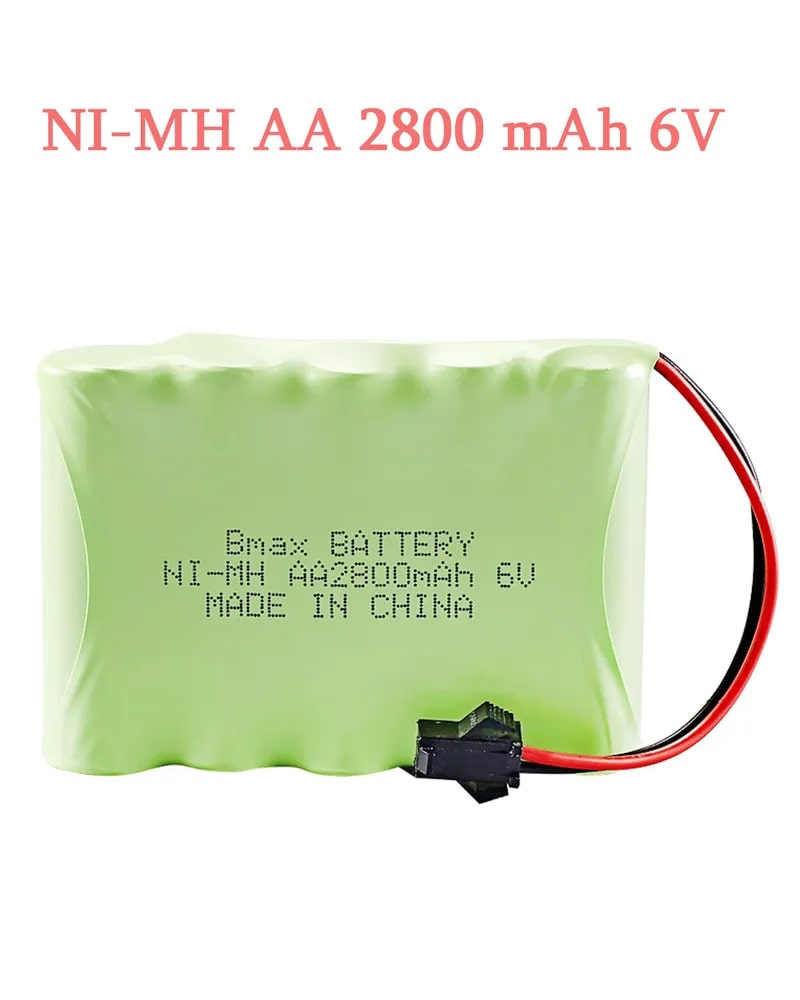 Купить аккумулятор Ni-Mh 6v AA 2800mah для радиоуправляемых игрушек, разъём  SM-2P СМ-2Р YP 2, цены на Мегамаркет | Артикул: 600012608537