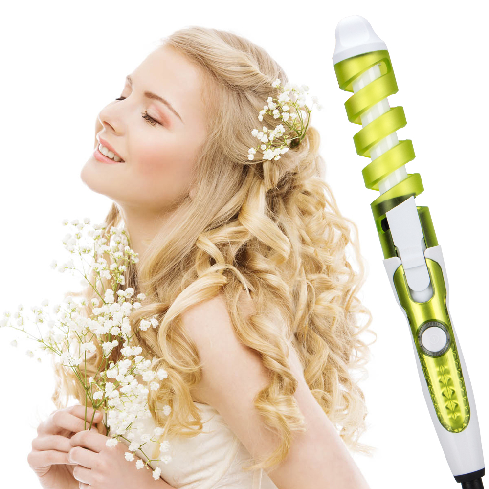 Green curling iron sale