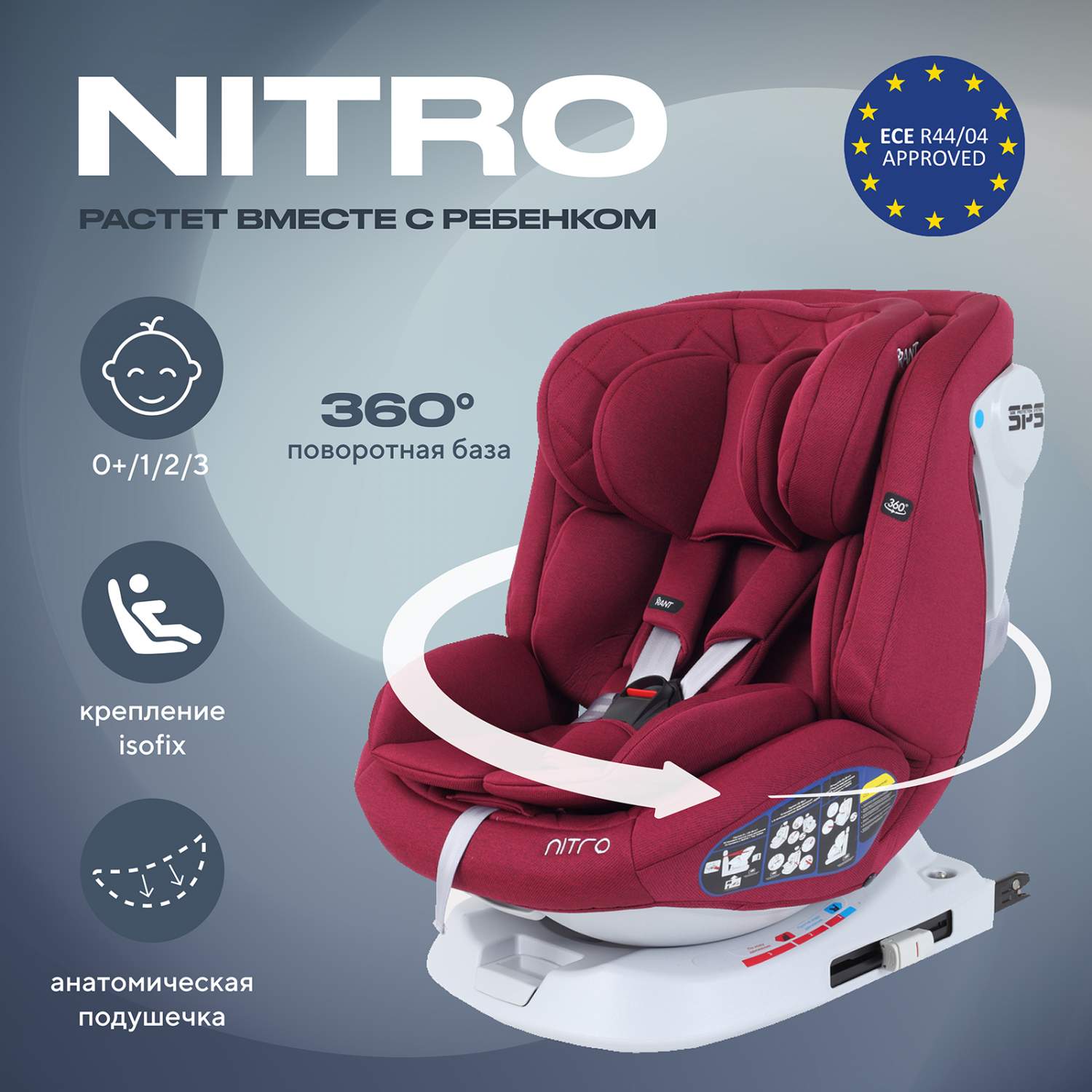 Отзывы о автокресло детское RANT UB619 NITRO isofix Red группа 0+-1-2-3  (0-36 кг) - отзывы покупателей на Мегамаркет | автокресла UB619 red -  600012527004