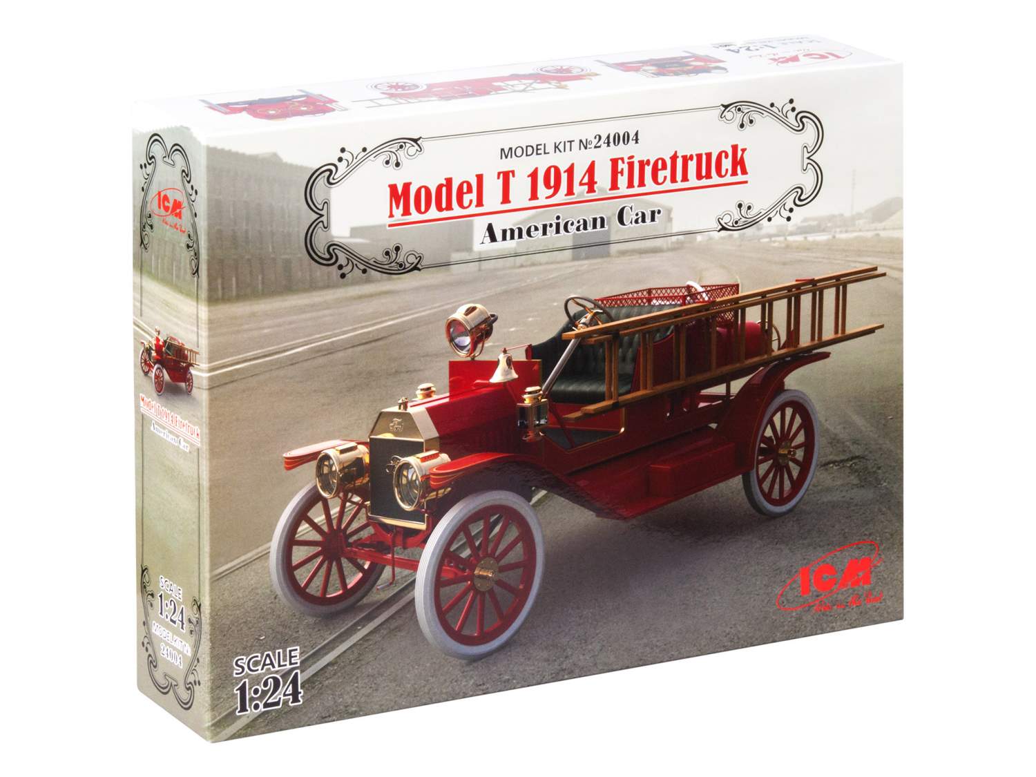 Купить сборная модель ICM 1/24 Model T 1914 Firetruck, Американский  пожарный автомобиль 24004, цены на Мегамаркет | Артикул: 600004562051