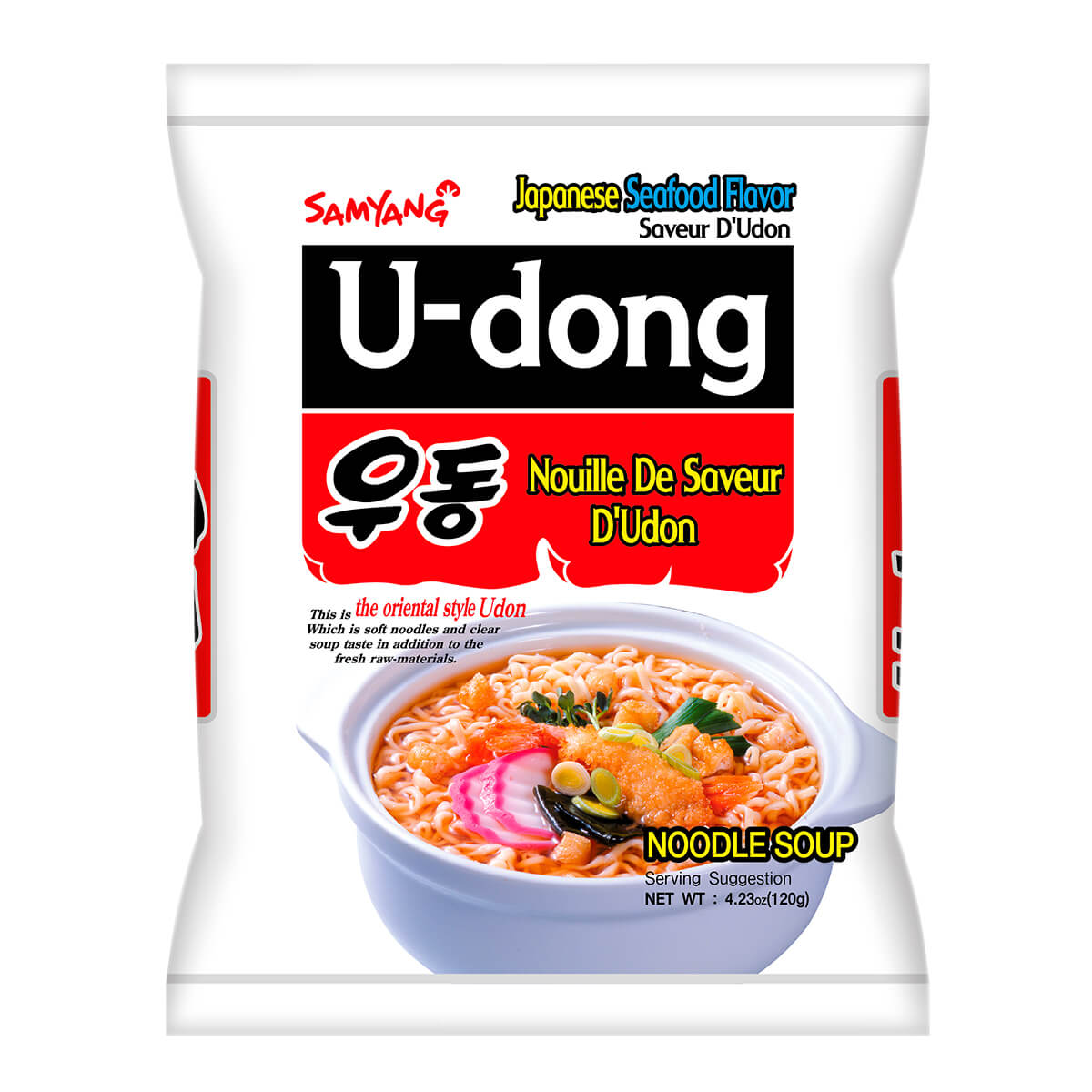 Лапша быстрого приготовления Samyang со вкусом морепродуктов по-восточному  U-Dong 120 г - отзывы покупателей на маркетплейсе Мегамаркет | Артикул:  600007499661