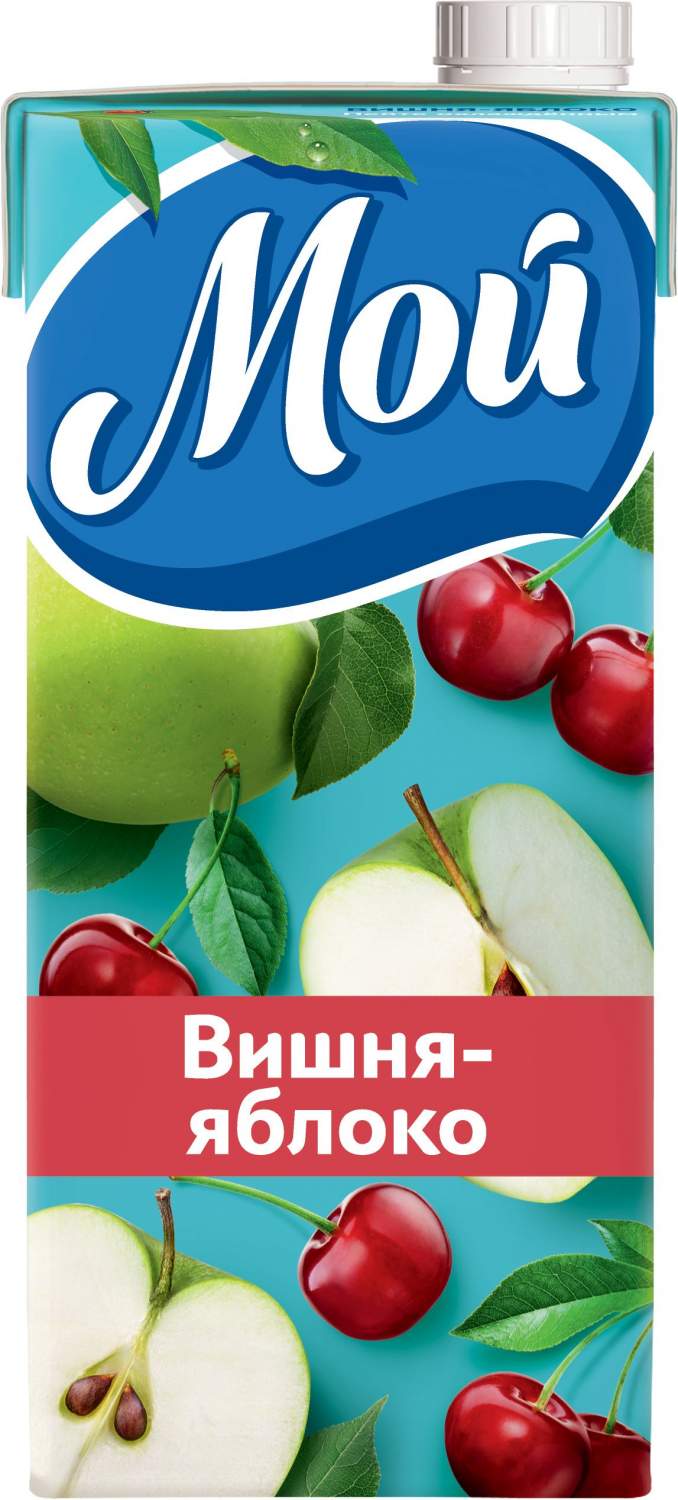 Купить нектар Мой вишня-яблоко 950 мл, цены на Мегамаркет | Артикул:  100028154713