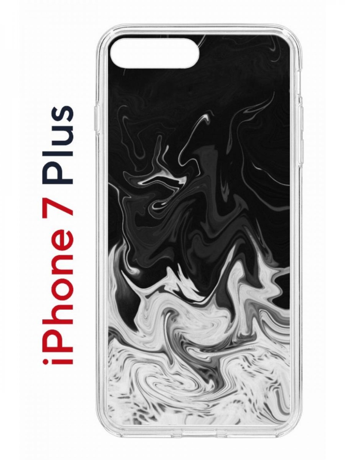 Чехол на iPhone 7 Plus/8 Plus Kruche Print Разводы краски, бампер с защитой  камеры, купить в Москве, цены в интернет-магазинах на Мегамаркет