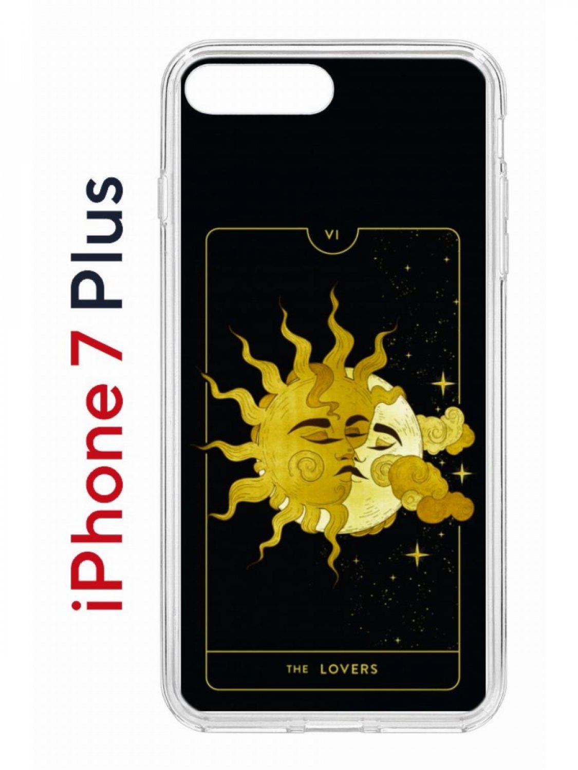 Чехол на iPhone 7 Plus/8 Plus с принтом Kruche Print Tarot Lovers, бампер с  защитой камеры, купить в Москве, цены в интернет-магазинах на Мегамаркет