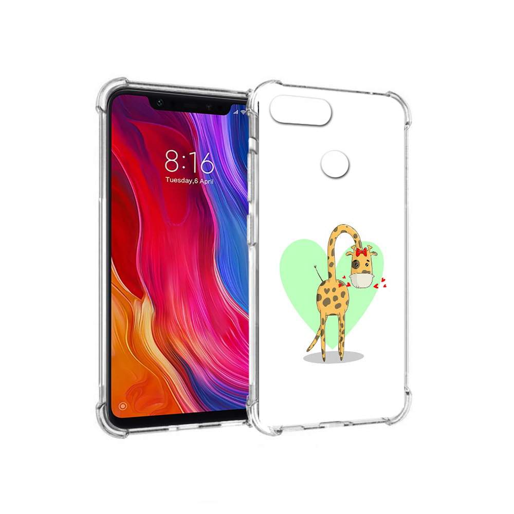 Чехол MyPads Tocco для Xiaomi Mi 8 Lite Влюбленный жираф 14 февраля  (PT119514.309.47), купить в Москве, цены в интернет-магазинах на Мегамаркет