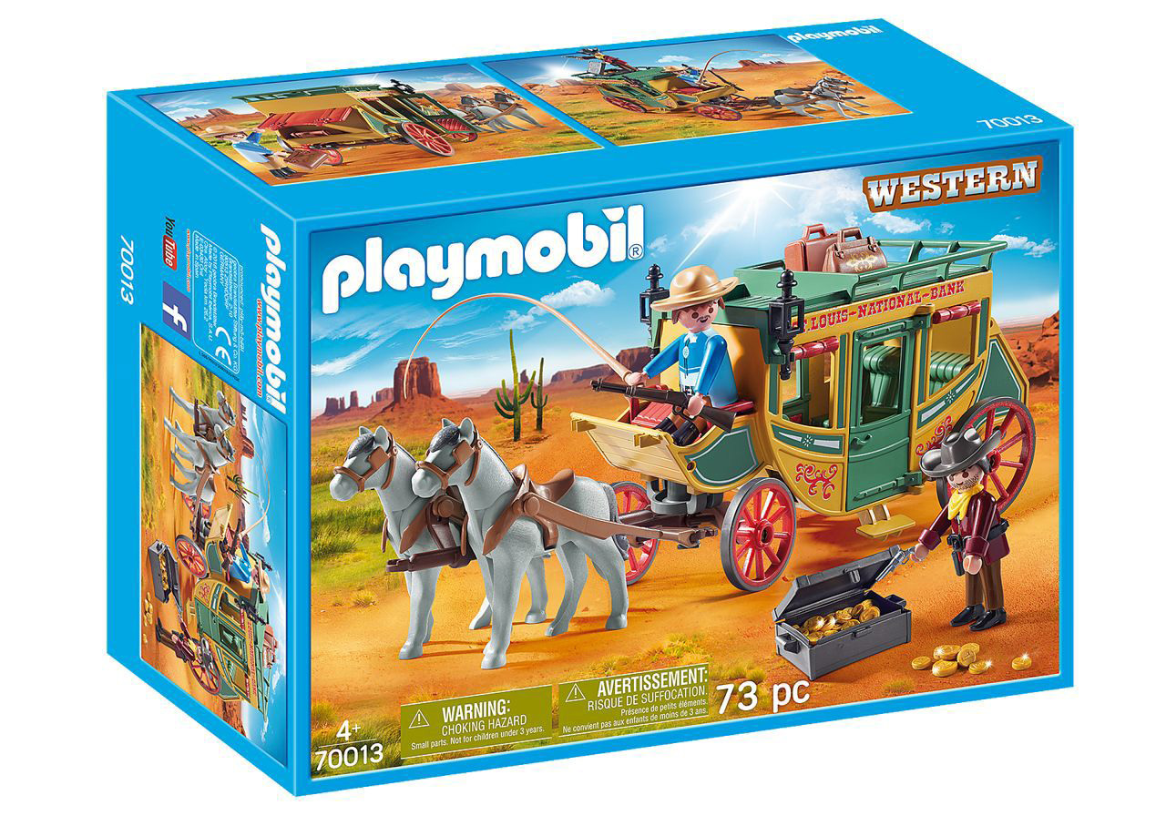 Конструктор Playmobil Дикий Запад: Нападение на дилижанс, арт.70013, 73  дет. – купить в Москве, цены в интернет-магазинах на Мегамаркет